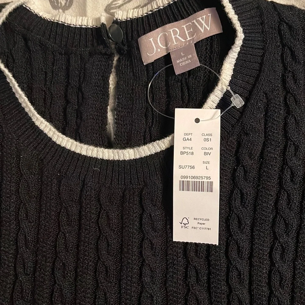 J.Crew Short-sleeve cable-knit sweater-dress BP518